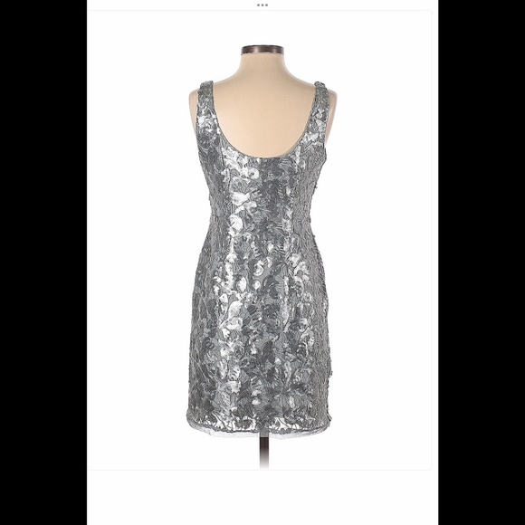 AQUA Sequined Formal Cocktail Dress Sz 4 - Picture 5 of 6